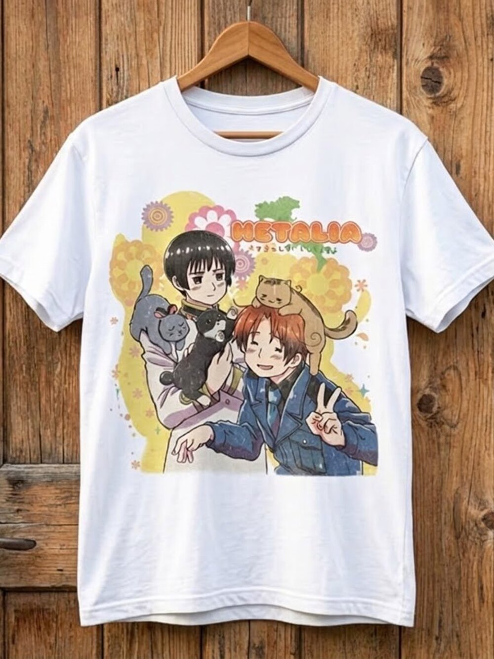 Anime Japanese Hetalia Axis Power White T-shirt